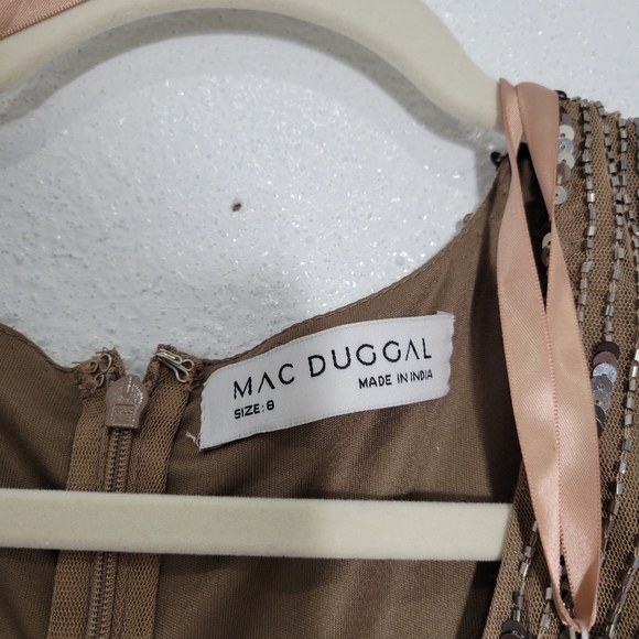 Mac Duggal Sequin Long Sleeve Cocktail Dress NWT - Picture 6 of 9